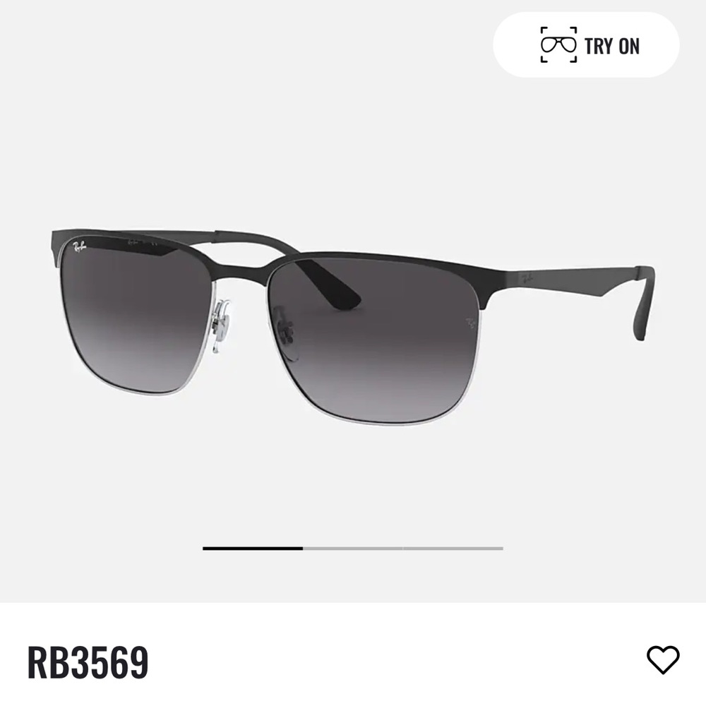 Ray-Ban Men’s Black on Silver Sunglasses